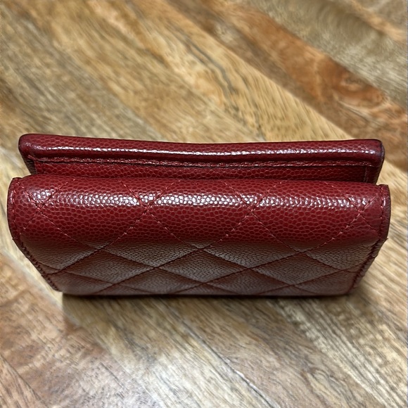 Chanel Trifold Compact Wallet Dual Side - Deep Red - Picture 4 of 16